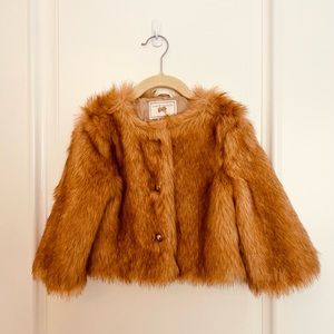 Janie and Jack Faux Fur Jacket -Size 5-6